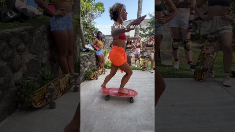 Kick push explained for all the beginners out there! #skateboarding #surfskate #skatergirl #shorts