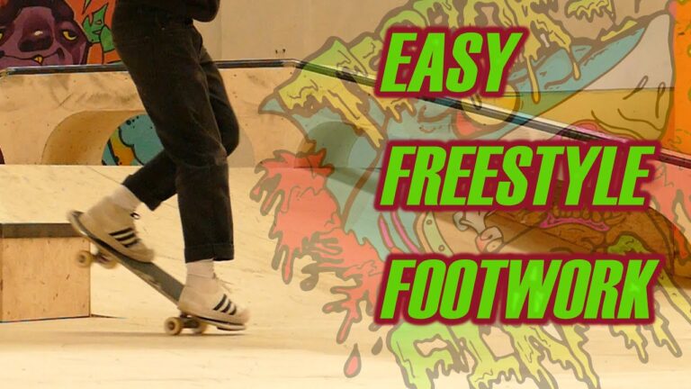 Learn an EASY Freestyle Skateboarding Footwork line